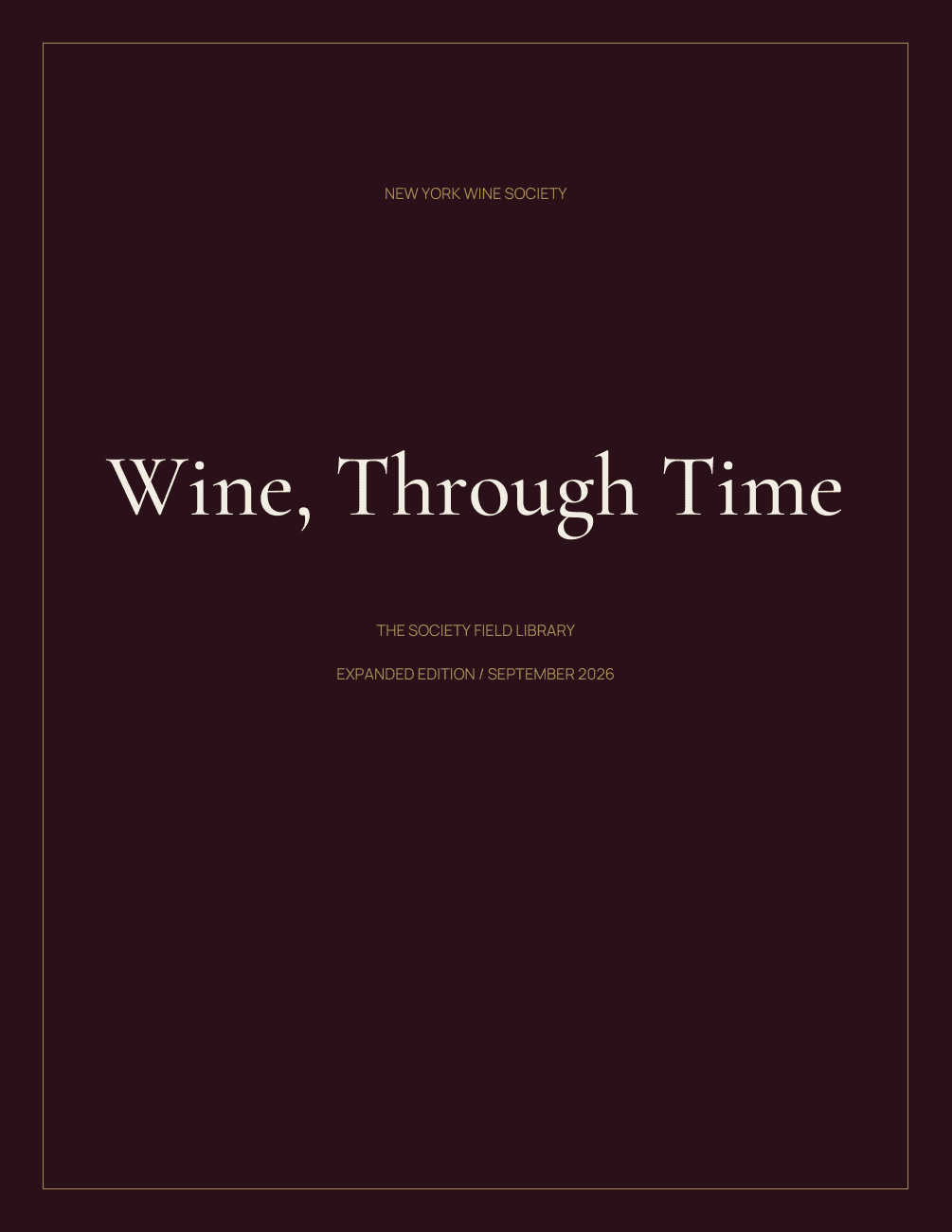 Wine, Through Time cover